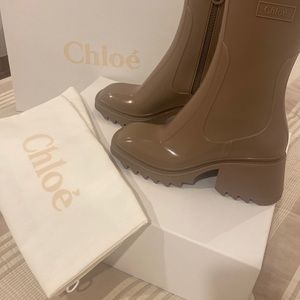 Chloe Betty Rubber Boots in Size 38